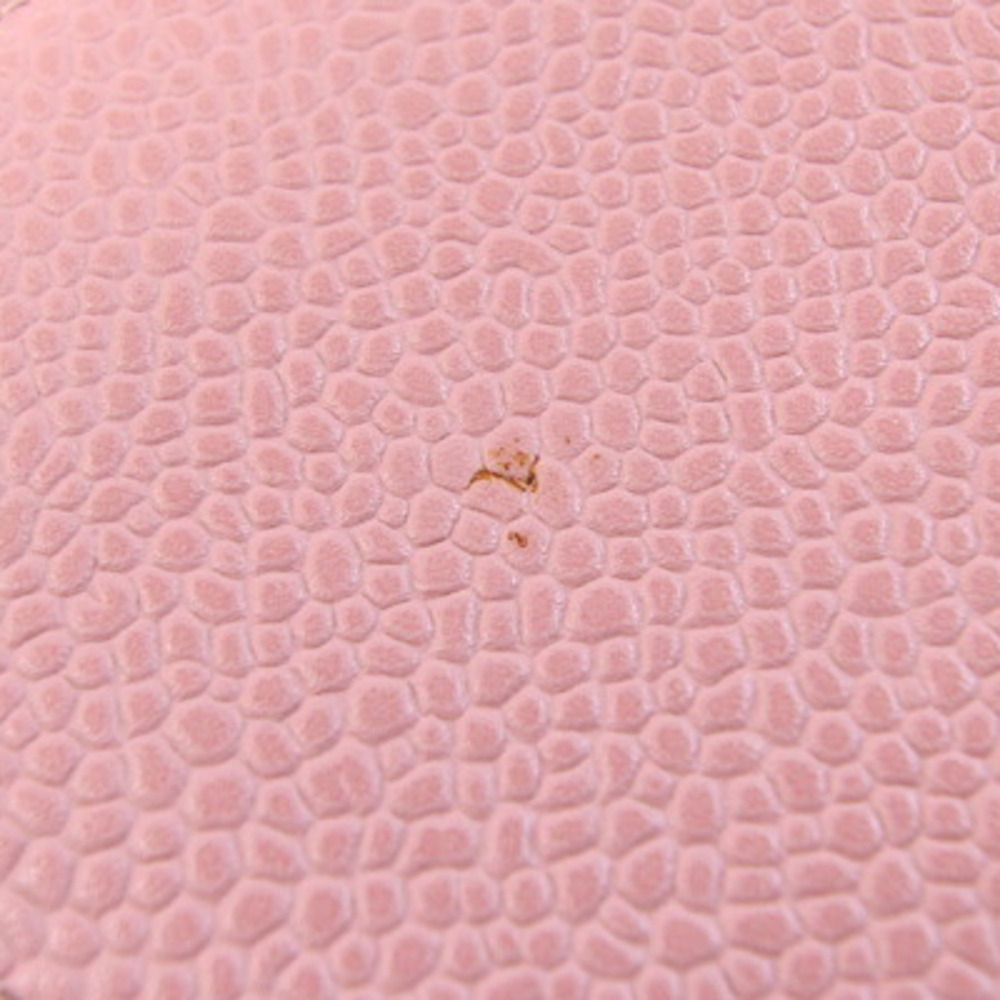 CHANEL Authentic Pink Caviar Leather Logo Wallet - Picture 8 of 10
